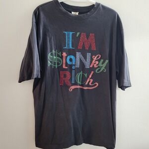 Vintage 50 Cent G Unit I'm Stanky Rich T-Shirt Men Size XL Black Hip Hop Rap